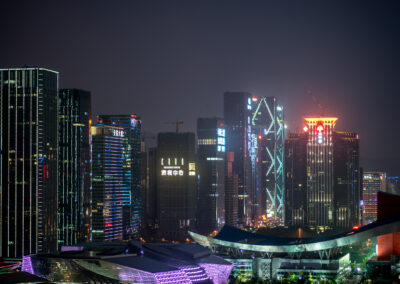 Skyline Shenzhen China Shenzhen by night Shenzhen bei Nacht