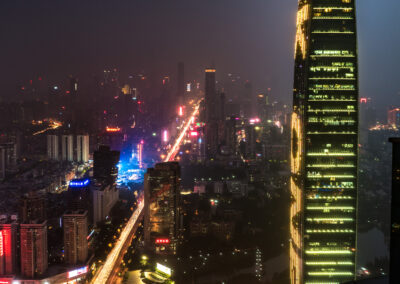 Shenzhen by night Shenzhen bei Nach Skyline Tower Skyscraper China