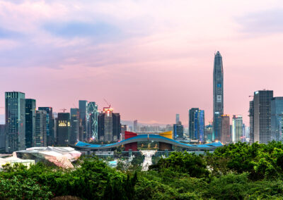 Skyline Shenzhen Zentrum von Shenzhen China